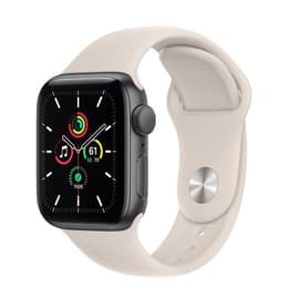 Apple Watch (Series 5) 2019 GPS 44 mm - Aluminium Grau - Sportarmband Weiß