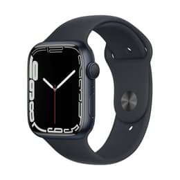 Apple Watch (Series 7) 2021 GPS 45 mm - Aluminium Space Schwarz - Sportarmband Schwarz