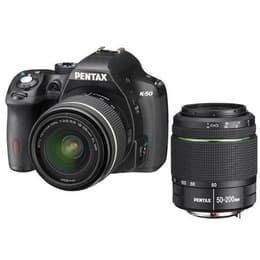 Spiegelreflexkamera K-50 - Schwarz + Pentax SMC DA 18-55mm f/3.5-5.6 AL WR + SMC DA 50-200mm f/4-5.6 ED f/3.5-5.6 + f/4-5.6