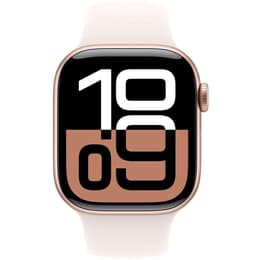 Apple Watch Series 10 (2024) GPS + Cellular 46 mm - Aluminium Roségold - Sportarmband