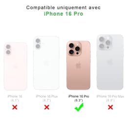 Back Market Hülle iPhone 16 Pro und schutzfolie - 60 % Recycelter Kunststoff - Transparent