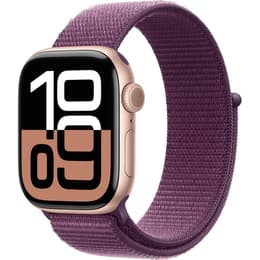 Apple Watch Series 10 (2024) GPS + Cellular 42 mm - Aluminium Roségold - Sport loop Violett