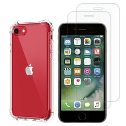 Hülle iPhone SE 2022 und 2 schutzfolien - TPU - Transparent