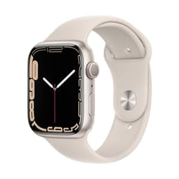 Apple Watch (Series 7) 2021 GPS + Cellular 41 mm - Rostfreier Stahl Polarstern - Sportarmband Polarstern