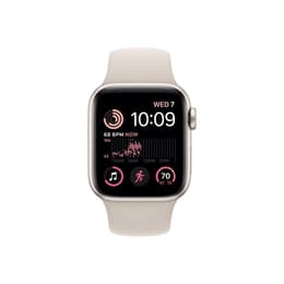 Apple Watch (Series SE) 2020 GPS + Cellular 44 mm - Aluminium Gold - Sportarmband Weiß