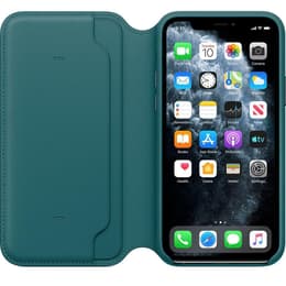 Apple-Folio Hülle iPhone 11 Pro - Leder Blau