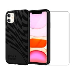 Back Market Hülle iPhone 11 und schutzfolie - 100% biologisch abbaubar - Schwarze Welle