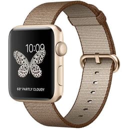 Apple Watch (Series 2) 2016 GPS 42 mm - Aluminium Gold - Nylonarmband Gold
