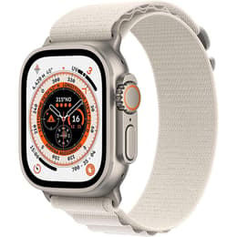 Apple Watch (Ultra) 2022 GPS 49 mm - Titan Grau - Alpine loop Weiß