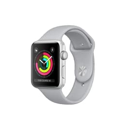 Apple Watch (Series 3) GPS 42 mm - Aluminium Silber - Sportarmband Nebel
