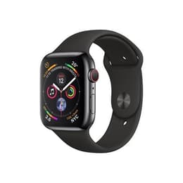 Apple Watch (Series 4) 2018 GPS 40 mm - Rostfreier Stahl Space Grau - Sportarmband Schwarz