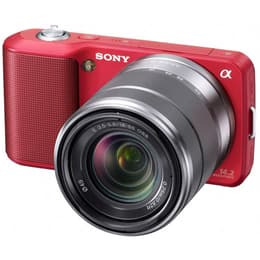 Hybrid Kamera Sony Alpha NEX-3 - Rot + Objektiv 18 - 55mm f/3.5-5.6 OSS
