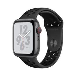 Apple Watch (Series 4) 2018 GPS + Cellular 44 mm - Aluminium Space Grau - Nike Sportarmband Space Schwarz