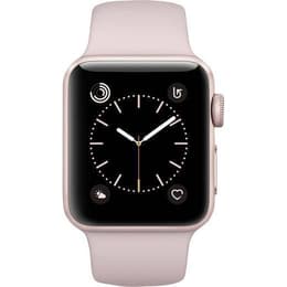 Apple Watch (Series 2) GPS 38 mm - Aluminium Roségold - Sportarmband Sandrosa