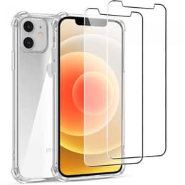 Hülle iPhone 12 mini und 2 schutzfolien - TPU - Transparent