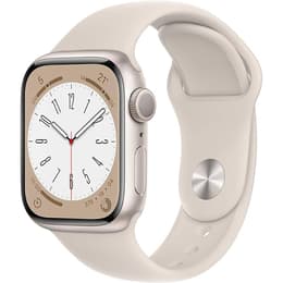 Apple Watch (Series 8) 2022 GPS 41 mm - Aluminium Polarstern - Sportarmband Polarstern