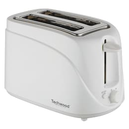 Toaster Grille Pain 2 avec Fentes, Techwood TGP-202 - Coloris Blanc Schlitze - Weiß
