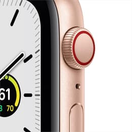 Apple Watch (Series SE) 2020 GPS + Cellular 44 mm - Aluminium Gold - Sportarmband Sandrosa