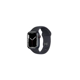 Apple Watch (Series 7) 2021 GPS + Cellular 41 mm - Aluminium Space Schwarz - Sportarmband Schwarz