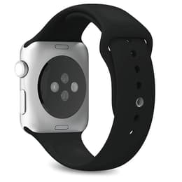 Apple Watch (Series SE) 2020 GPS 44 mm - Aluminium Silber - Sportarmband Schwarz