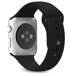 Apple Watch Series SE 1 (2020) GPS 44 mm - Aluminium Silber - Sportarmband Schwarz