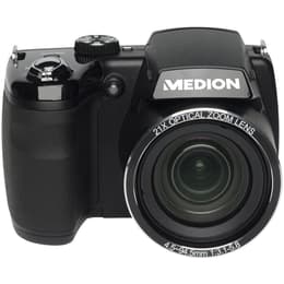 Kompakt Bridge Kamera Life X44088 - Schwarz + Medion 21x Optical Zoom Lens f/3.1-5.8