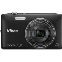 Kompaktkamera - Nikon Coolpix S3500 - Schwarz