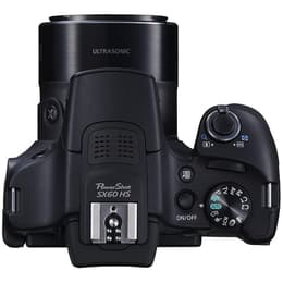 Kompakt Kamera PowerShot SX60 HS - Schwarz + Canon Zoom Lens 60x IS 21–1365mm f/3.4–6.5 f/3.4–6.5