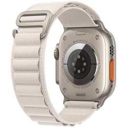 Apple Watch Ultra (2022) GPS + Cellular 49 mm - Titan Titan Natur - Alpine loop Weiß