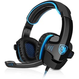 Sades SA-901 Kopfhörer gaming mit kabel mit Mikrofon - Schwarz/Blau