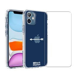 Back Market Hülle iPhone 12 mini und schutzfolie - 60 % Recycelter Kunststoff - Transparent