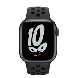 Apple Watch (Series 7) 2021 GPS 41 mm - Aluminium Schwarz - Nike Sportarmband Anthrazit/Schwarz