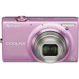 Kompakt Kamera CoolPix S6100 - Rosa + Nikon Nikon Nikkor Wide Optical Zoom 28-196 mm f/3.7-5.6 ED VR f/3.7-5.6