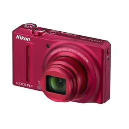 Kompakt Kamera Coolpix S9100 - Rot + Nikon Nikkor 18x Wide Optical Zoom 25-450mm f/3.5-5.9 ED VR f/3.5-5.9