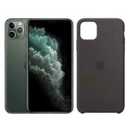 Bundle iPhone 11 Pro Max + Apple-Hülle (Schwarz) - 64GB - Nachtgrün - Ohne Vertrag