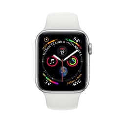 Apple Watch (Series 4) 2018 GPS + Cellular 40 mm - Aluminium Silber - Sportarmband Weiß