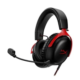 HyperX Cloud III Kopfhörer gaming mit kabel mit Mikrofon - Schwarz/Rot