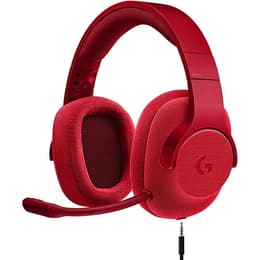 Logitech G433 Kopfhörer Noise cancelling gaming verdrahtet mit Mikrofon - Rot