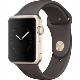 Apple Watch (Series 1) 2016 GPS 42 mm - Aluminium Gold - Sportarmband Grau