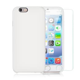 Hülle iPhone 6/6S und 2 schutzfolien - Silikon - Weiß