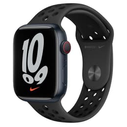 Apple Watch (Series 7) 2021 GPS + Cellular 45 mm - Aluminium Schwarz - Schwarz