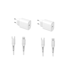 Kabel und Wandgesteck (USB-C + Lightning) 20W - WTK