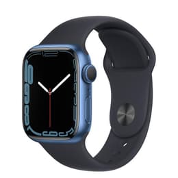 Apple Watch (Series 7) 2021 GPS + Cellular 41 mm - Aluminium Blau - Sportarmband Blau
