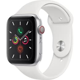 Apple Watch (Series 5) 2019 GPS + Cellular 40 mm - Aluminium Silber - Sportarmband Weiß
