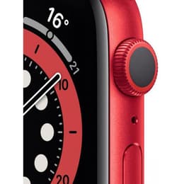 Apple Watch (Series 7) 2021 GPS 41 mm - Aluminium Rot - Sportarmband Schwarz