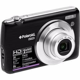 Kompakt Kamera IS829 - Schwarz/Silber + Polaroid 8X Optical Zoom Lens f/3-5.5