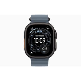 Apple Watch (2025) GPS + Cellular 49 mm - Titan Schwarz - Ocean Armband Blau