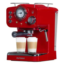 Espressomaschine Kompatibel mit Kaffeepads nach ESE-Standard Oursson EM1500/RD 1.5L - Rot