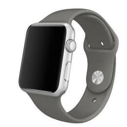 Apple Watch () 2018 GPS + Cellular 44 mm - Aluminium Silber - Sportarmband Grau