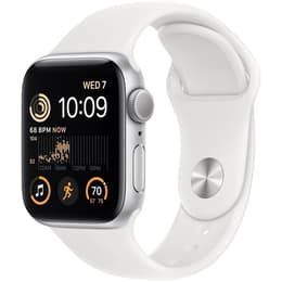 Apple Watch Series SE 2 (2022) GPS 40 mm - Aluminium Silber - Sportarmband Weiß